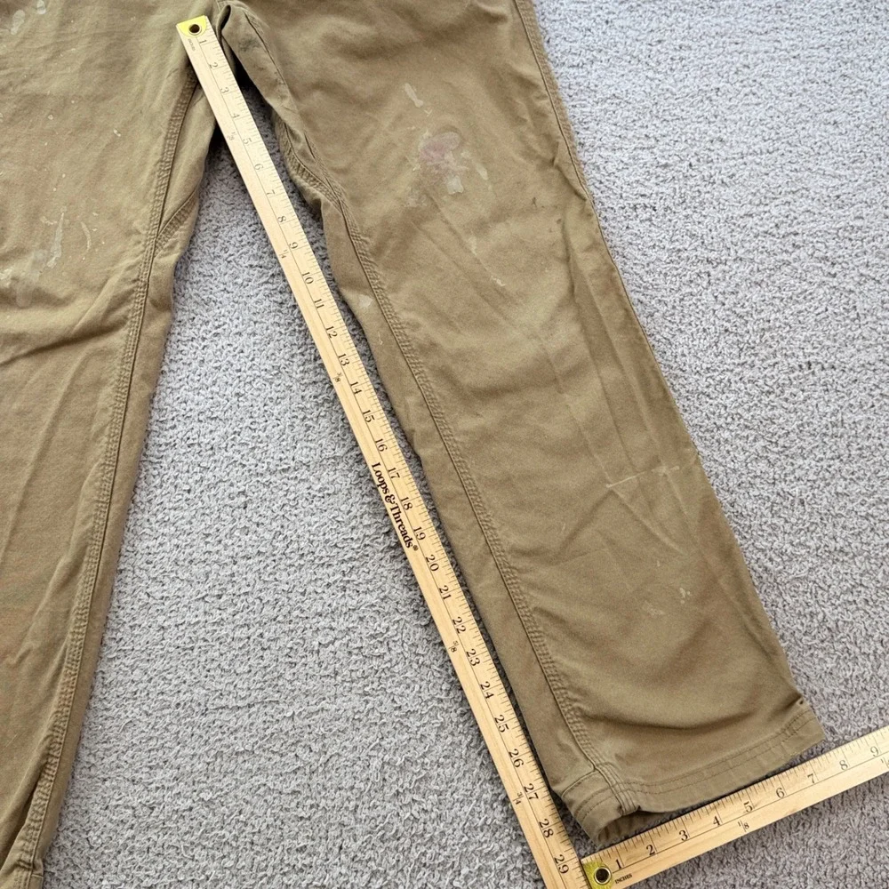 Milwaukee Men 32x30 Tan Brown Canvas Work Pants Utility M650 Rugged Pocket